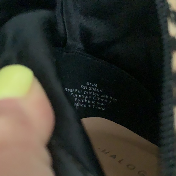 Halogen genuine fur calf hair animal print boots - Picture 13 of 13